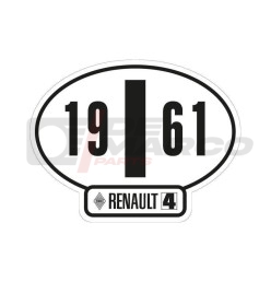 Adhesivo de identificación italiano del Renault 4, año 1961