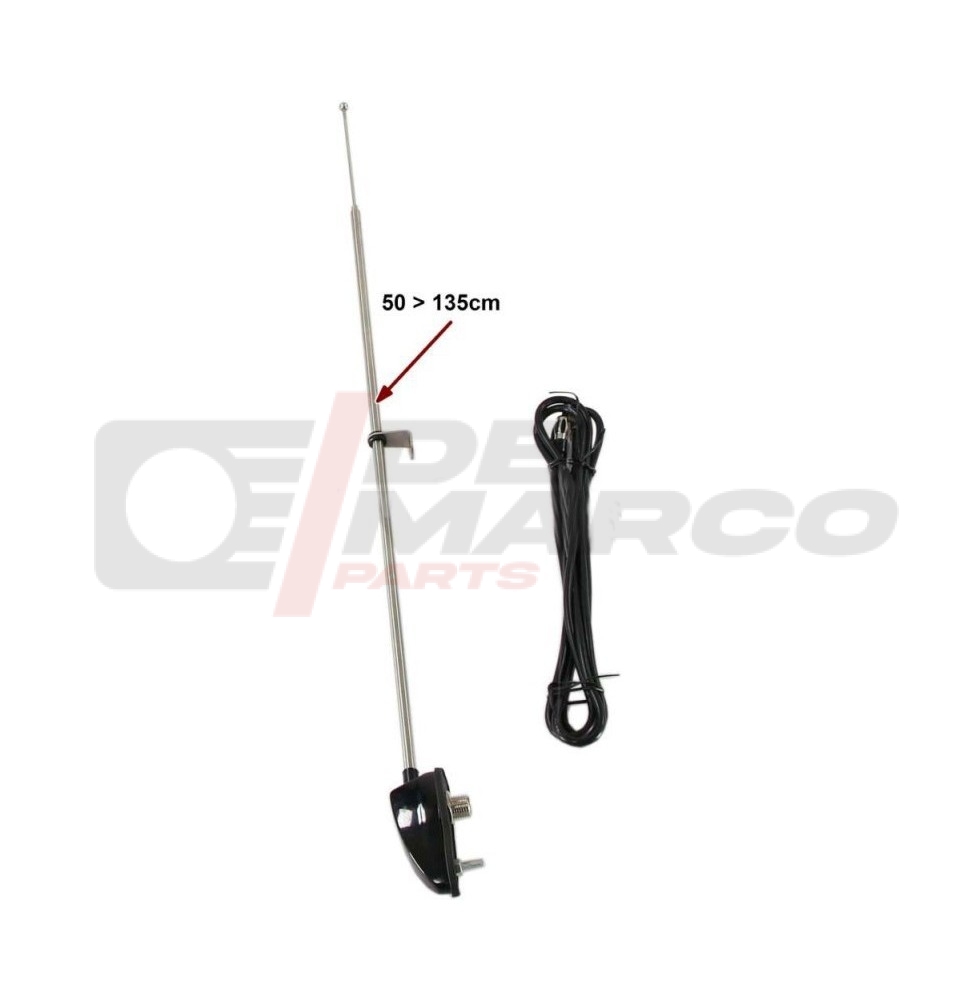 Chrome radio antenna for R4, R5, R6, Floride, Dauphine and 2CV