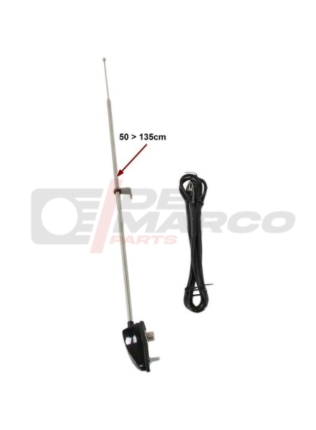 Antena de radio cromada para Renault 4, Dauphine, 2CV, Dyane, HY...