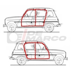 Kit de juntas para Renault 4 puertas (Alta Calidad)
