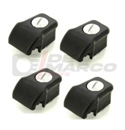 Juego de 4 pomos negros para cristal corredizo R4