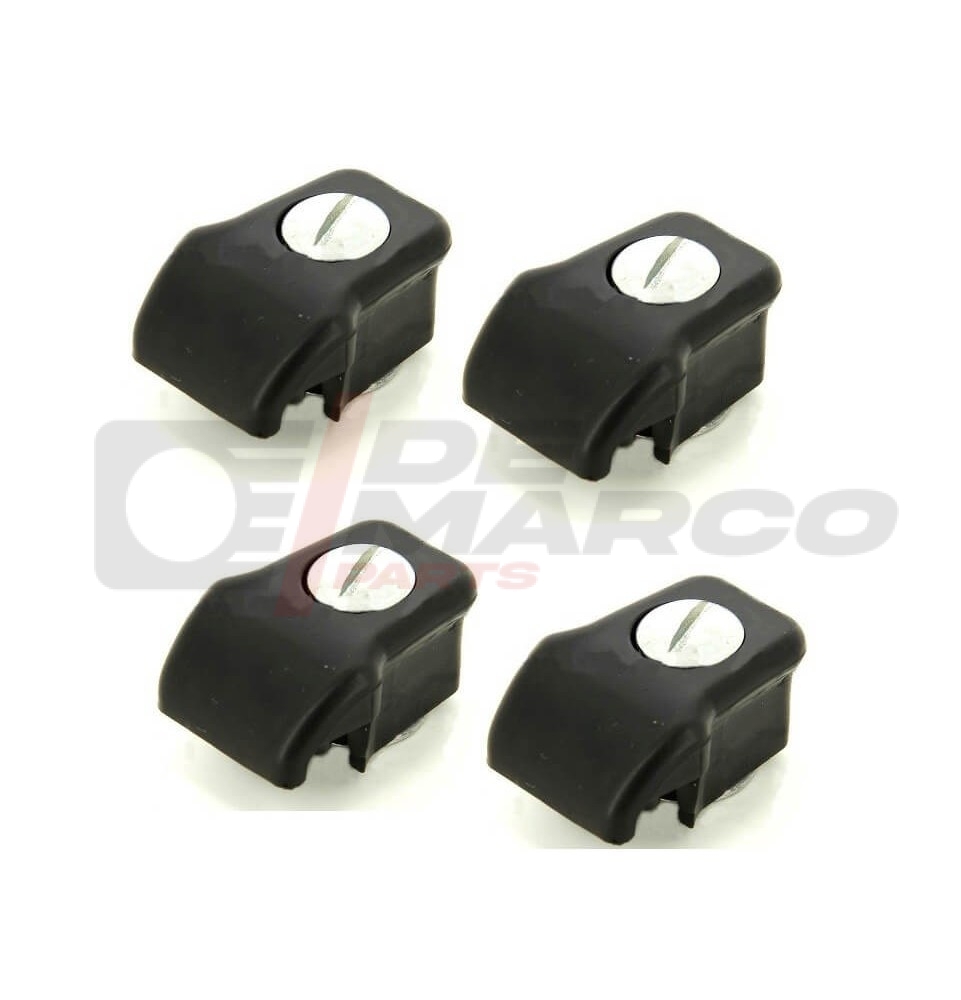Juego de 4 pomos negros para cristal corredizo R4