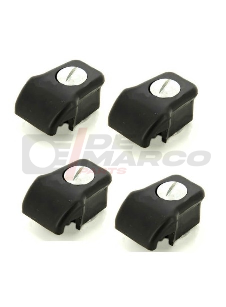 Juego de 4 pomos negros para cristal corredizo R4