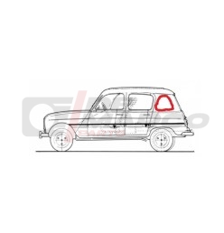 Junta fija de tercera ventana trasera de Renault 4 Sedán (1 ud.)
