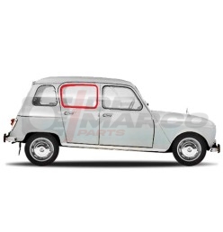 Par de juntas para ventanas fijas de puertas traseras de Renault 4