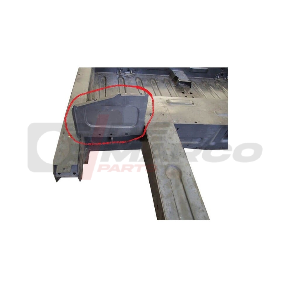 Placa de cierre del larguero trasero izquierdo del Renault 4