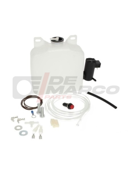 Kit completo vaschetta elettrica tergicristallo 12V (modello piatto)