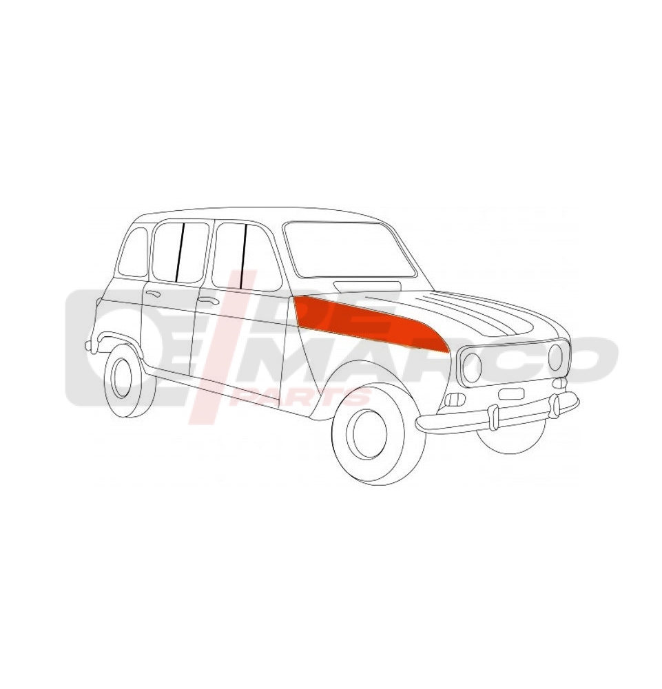 Upper Inner Front Right Wheel Arch Sheet Metal for Renault 4