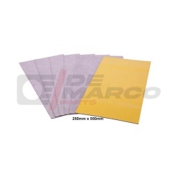 Juego de alfombrillas bituminosas adhesivas de 550x250 mm (6 piezas)