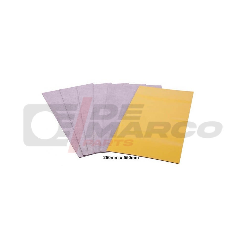 Juego de alfombrillas bituminosas adhesivas de 550x250 mm (6 piezas)