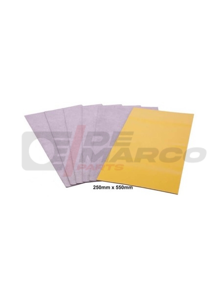 Juego de alfombrillas bituminosas adhesivas de 550x250 mm (6 piezas)