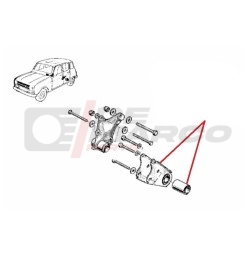 Soporte exterior del eje trasero izquierdo para R4, R6