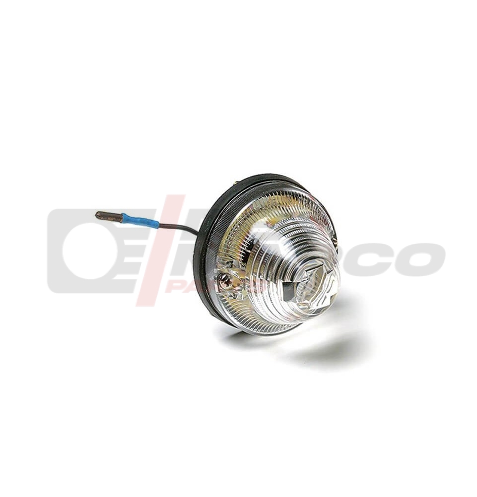 Piloto intermitente transparente completo adaptable a Dauphine, R4, 2CV, DS Break Piloto intermitente transparente completo adaptable a Dauphine, R4, 2CV, DS Break