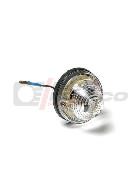 Piloto intermitente transparente completo adaptable a Dauphine, R4, 2CV, DS Break