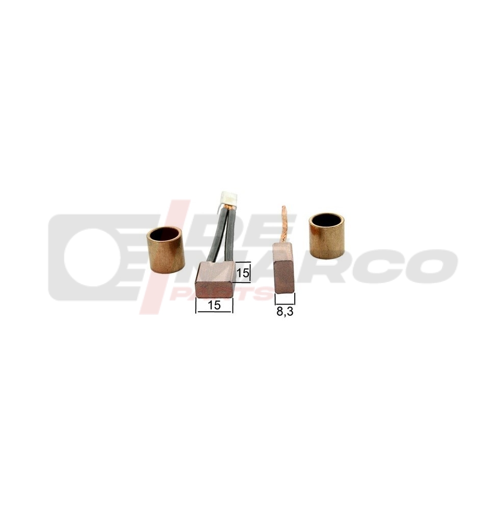 Juego de escobillas de carbón para motor de arranque Ducellier 6215A para R4, R5, R6 y Citroën DS