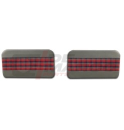 Pair of "Scottish" Front Door Panels Grey-Red-Blue for Renault 4