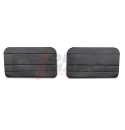 Pair of Front Door Panels in Black Vinyl for Renault 4