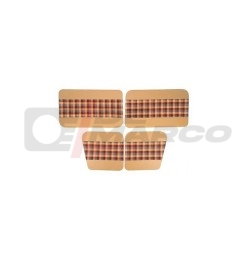 Juego de 4 paneles de puerta "Tartan", beige-marrón-gris, Renault 4