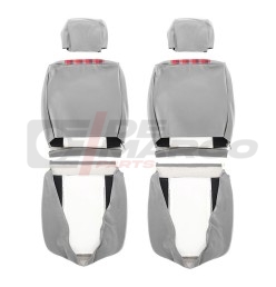 Set Seat Covers "Scottish" Grey-Red-Blue for Renault 4