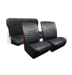 Set Seat Covers Black Vinyl Renault 4 from 1980 onwards