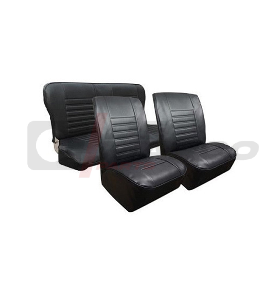 Set Seat Covers Black Vinyl Renault 4 from 1980 onwards