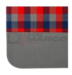 Juego de 4 paneles de puerta a cuadros gris-rojo-azul, Renault 4