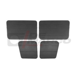 Set 4 pannelli porte vinile nero righe orizzontali, Renault 4