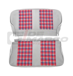 Juego de fundas de asiento "Tartan" en gris, rojo y azul para Renault 4 hasta 1980