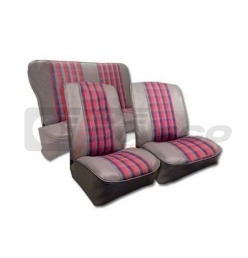 Juego de tapicería de asiento "Scotch" gris-rojo-azul, Renault 4