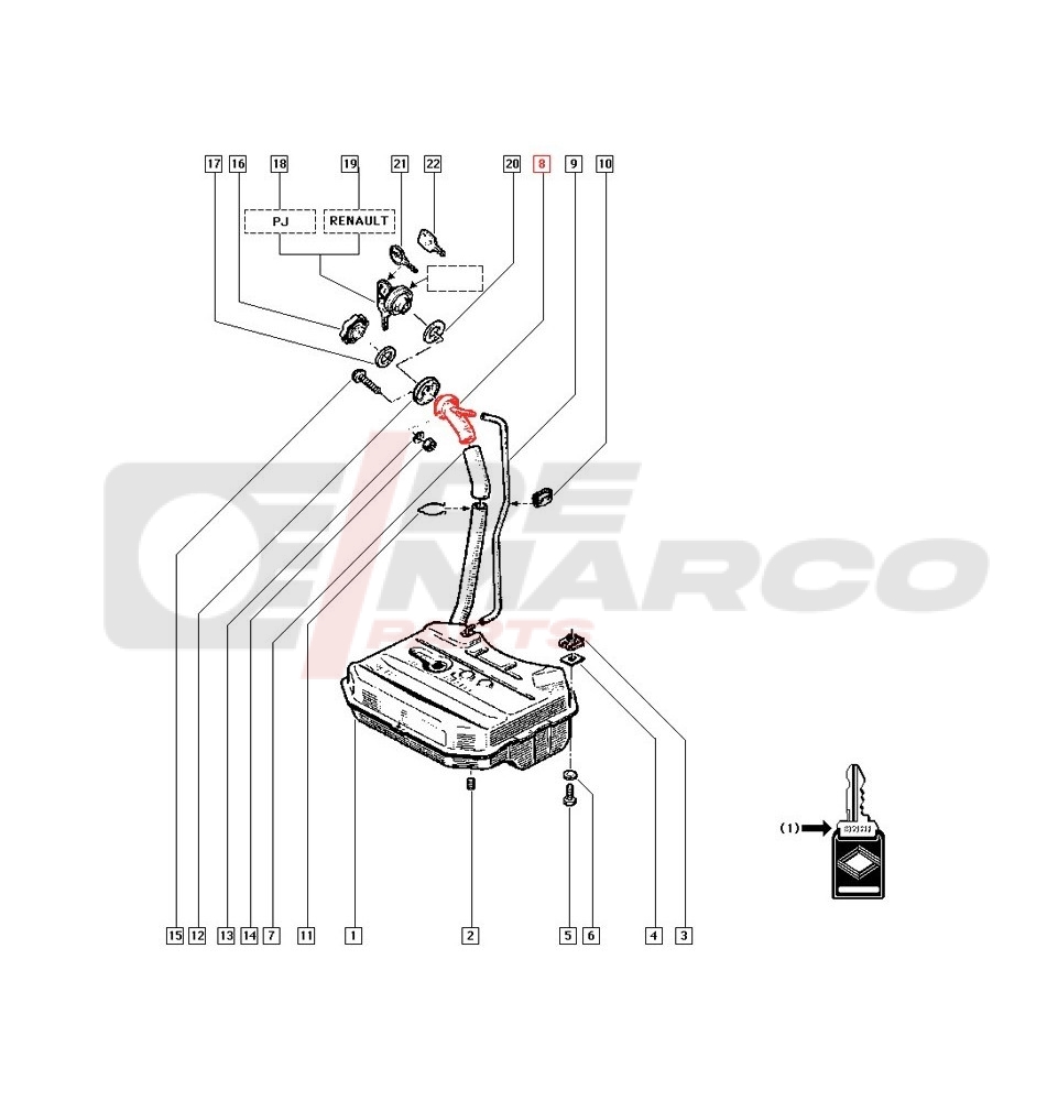 Renault 4 fuel tank filling, high quality De Marco Parts