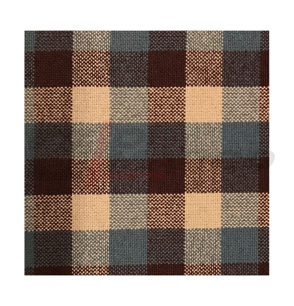 Tela "Tartan" beige-gris-marrón vendida por metro para Renault 4