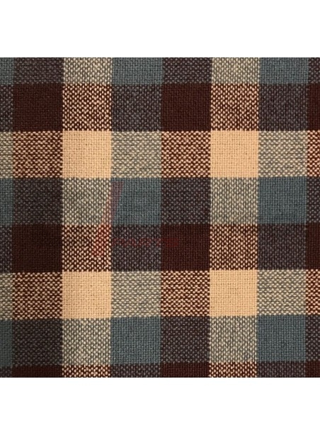 Tela "Tartan" beige-gris-marrón vendida por metro para Renault 4