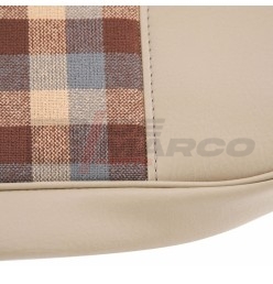 Fundas de asientos "Tartan" beige-marrón-gris para Renault 4 hasta 1980