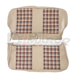 Fundas de asientos "Tartan" beige-marrón-gris para Renault 4 hasta 1980