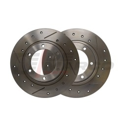 Pair of Drilled Front Brake Discs for R4, R5, R6, R12, R15, R18