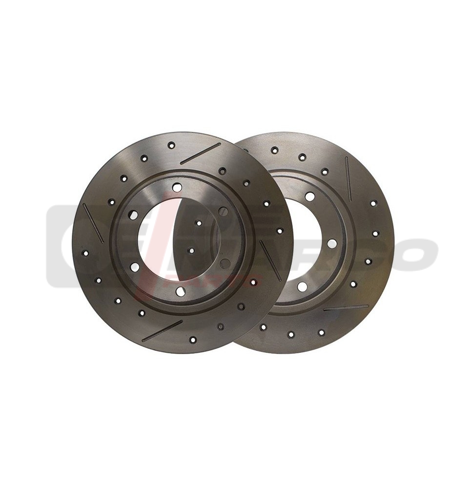 Pair of Drilled Front Brake Discs for R4, R5, R6, R12, R15, R18