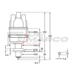 Complete electronic distributor for vintage Renault