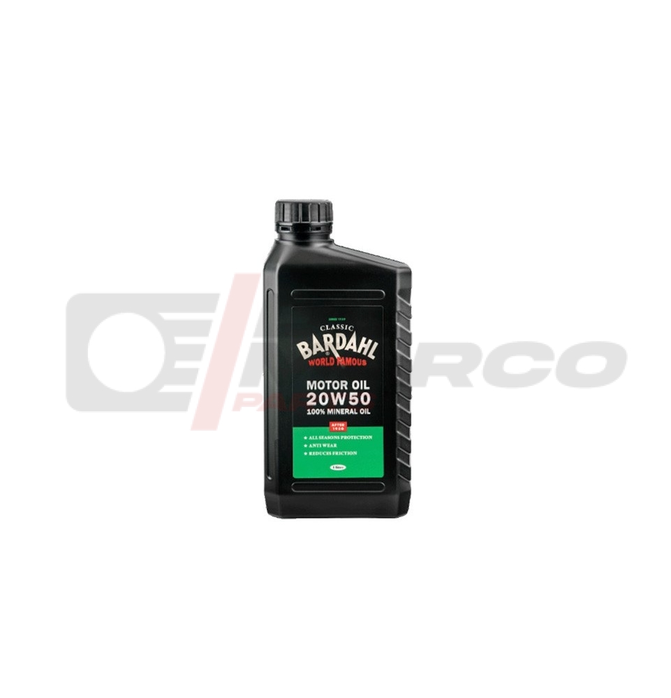Aceite de motor mineral Bardahl 20w50 para coches clásicos 1L