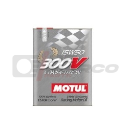 Engine Oil Motul 300V Competition 15W50 Synthetic for Classic Racing Cars with Rebuilt engines