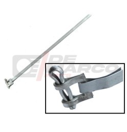 Pinza metálica vintage con chaveta para sujetar manguitos