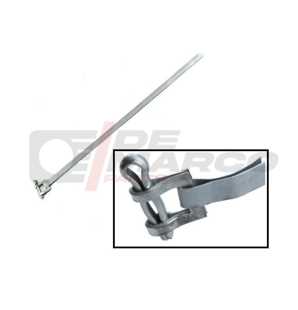 Pinza metálica vintage con chaveta para sujetar manguitos