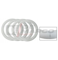 Juego de 4 bandas de neumáticos blancas (4,5 cm) con dimensión de 15