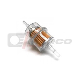 Filtro de gasolina de plástico ancho para mangueras con un diámetro interior de 5 a 7 mm