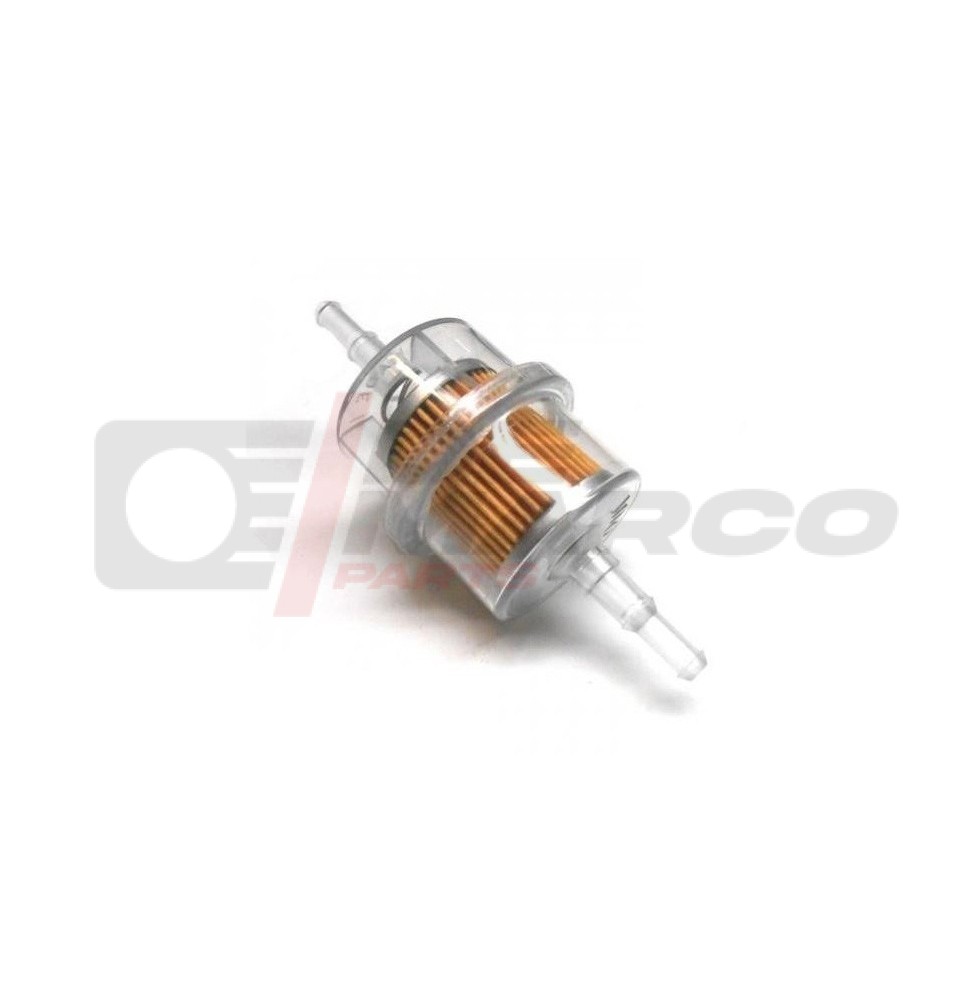 Filtro de gasolina de plástico ancho para mangueras con un diámetro interior de 5 a 7 mm