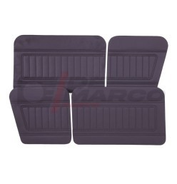 Juego de 4 paneles de puerta de vinilo negro con rayas verticales para vehículos de época Renault 4