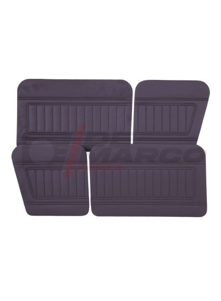 Juego de 4 paneles de puerta de vinilo negro con rayas verticales para vehículos de época Renault 4