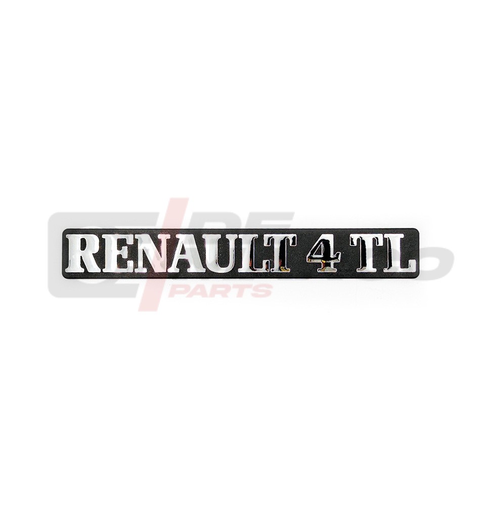 Letras cromadas RENAULT 4 TL con base de plástico negro