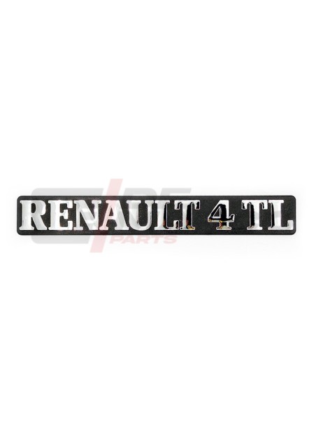 Letras cromadas RENAULT 4 TL con base de plástico negro