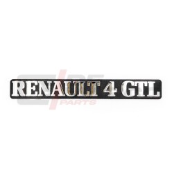 Letras cromadas RENAULT 4 GTL con base de plástico negro
