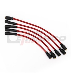 Juego de cables de encendido de silicona roja
